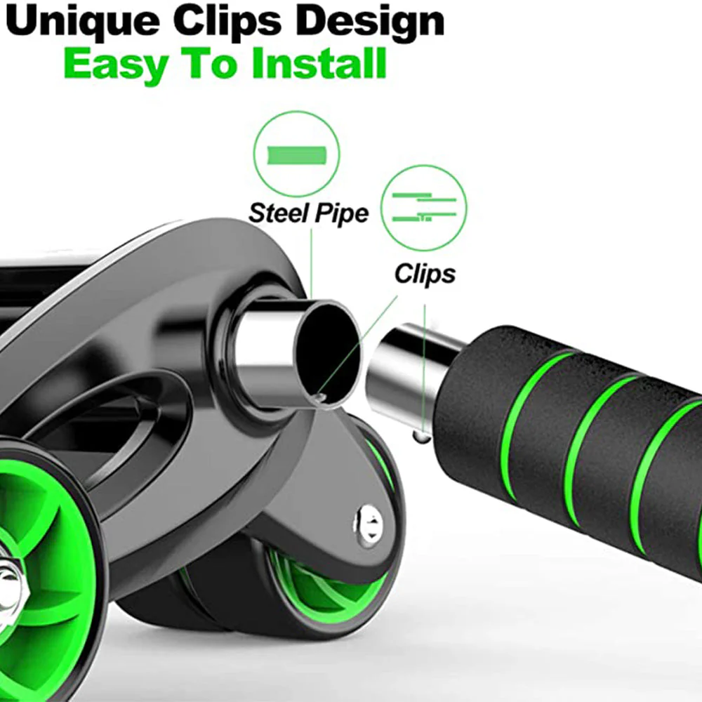 Metal 4 Wheel Abdominal Exercise Roller For Man and Woman Tool With Box - Image 6