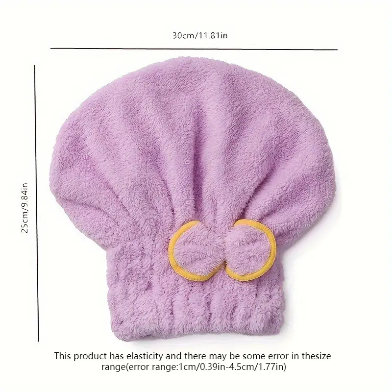 Microfiber Comfortable Quick Highly Absorbent Curly Long Thick Hair Turban Drying Bath Spa Bowknot Wrap Towel Cap Hat For Children and Adult Use - Image 10