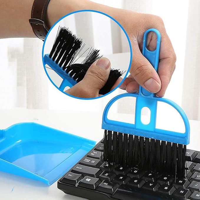 Mini Manual Small Broom and Scoop Combo Desktop Cleaning Kit Dustpan and Brush Set for Home Office Use - Image 8