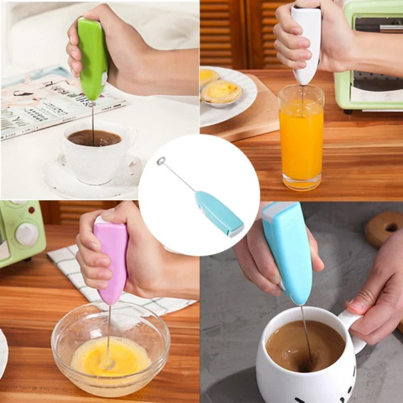 Mini Rechargeable Coffee & Egg Beater Mixer with stainless steel, spring and rod - Image 4