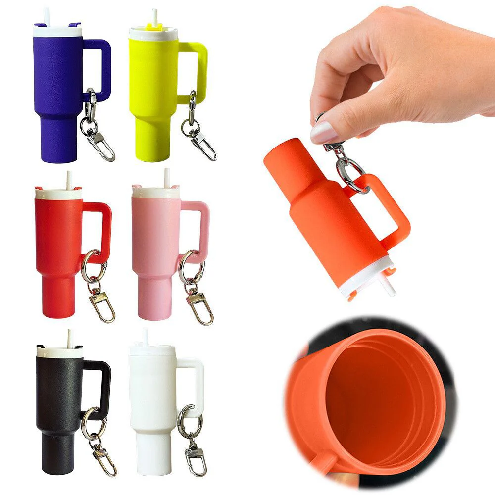 Mini Stanley Style Tumbler Keychain with Mini Storage - Image 4