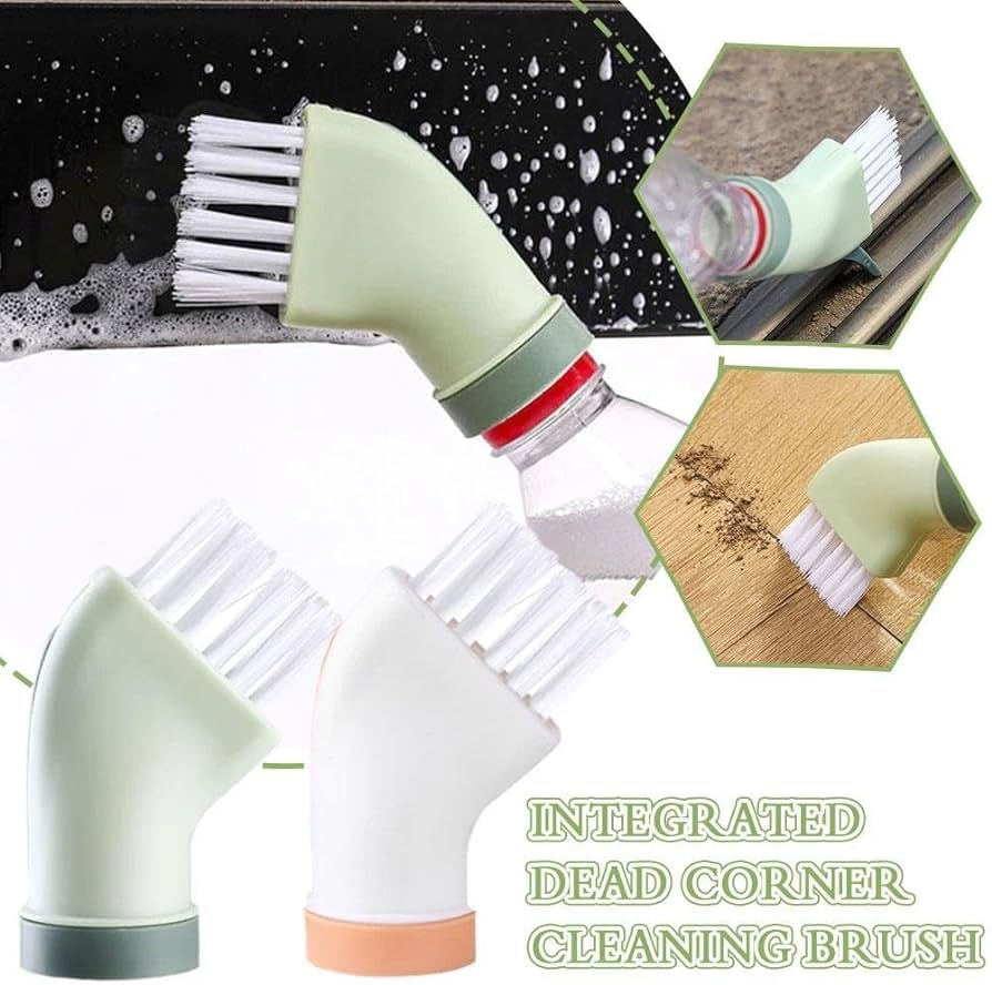 (Pack of 2) Multi-use Wet & Dry Cleaning Brush Can Be Connected to Mineral Water Bottle for Home and Office Use - Image 3