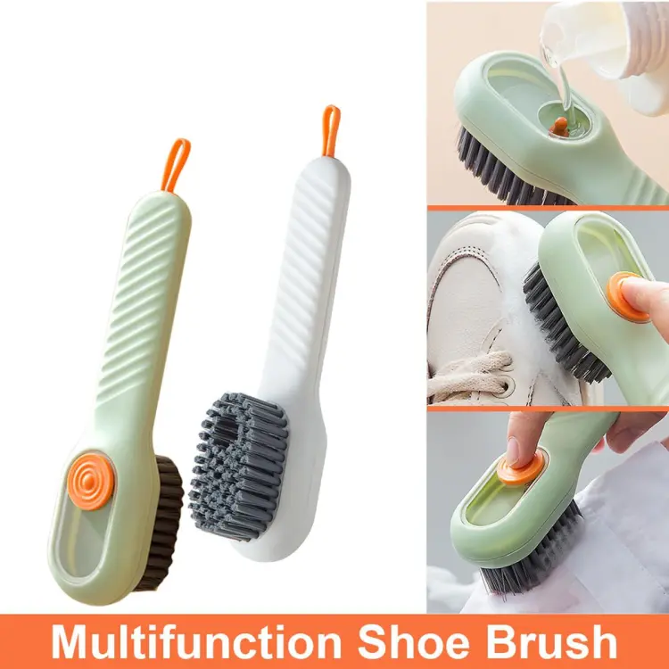 Multifunctional Liquid Cleaning Brush with Soap Dispenser for Cleaning Shoes Laundry Household Use Bathroom Kitchen - Image 5