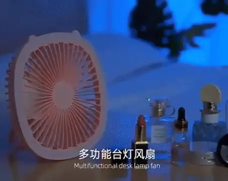 Multifunctional Rechargeable Mini Desk Fan With LED Light And Foldable Hook for Home, Office and Outdoor Camping - Image 2