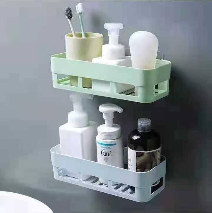 (Pack of 3) Multipurpose Bathroom and Kitchen Shelf Wall Holder Storage Rack - Image 3
