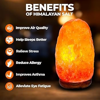 Natural Himalayan Salt Lamp USB Powered Air Purifier Healing Night Light for Relaxation and Home Decor - Image 9