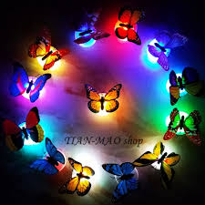 Pack Of 10 Imported Butterfly Stickers With LED As Beautiful Butterfly Night Lamp & Decorative. Rs 999 - Image 6