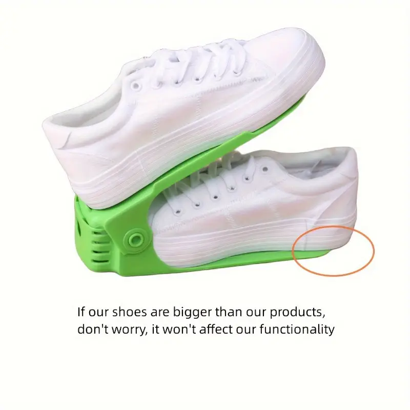(Pack of 2) Foldable Double Layer Shoes Organizer Storage Rack for Closet Home and Outdoor Use - Image 8