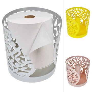 (Pack of 2) Plastic Flower Design Tissue Roll Paper Holder For Home and Outdoor Use - Image 5