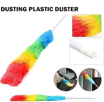 (Pack of 2) Rainbow Soft Magic Colorful Feather Duster Brush Anti Static Car Home Window Cleaner - Image 7