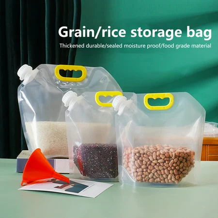 (Pack of 3) 3 Liters Reusable Moisture Proof Sealed Rice Packaging Kitchen Insect Proof Grain Storage Food Grade Bags - Image 8