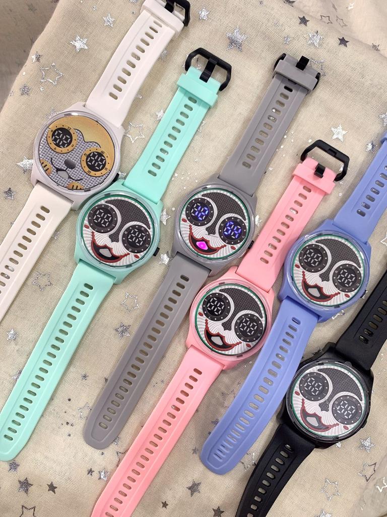 (Pack of 3) ADAMO Joker Smile Kids Digital Unisex Watch For Boys and Girls - Image 2