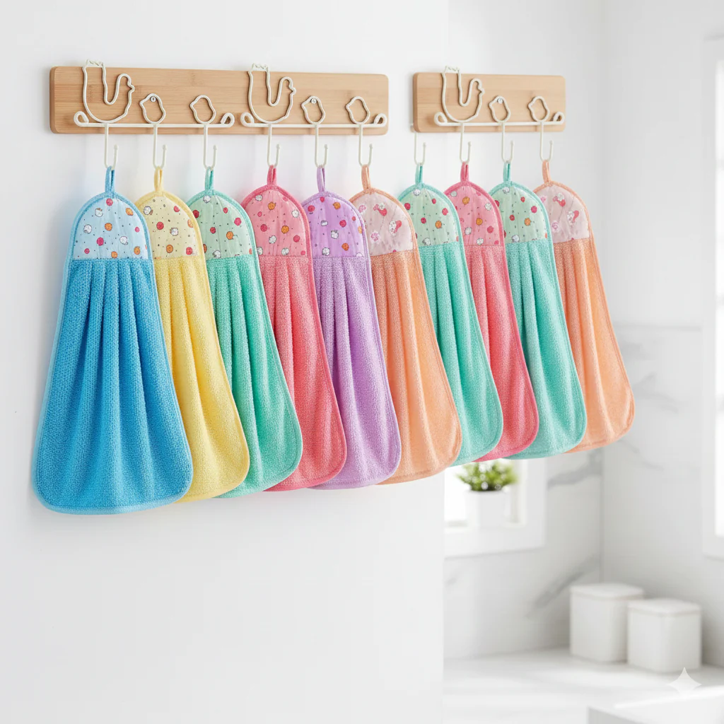 Pack of 3 Microfiber Hand Towel Kitchen/Bathroom Soft Hand Towel - Image 4