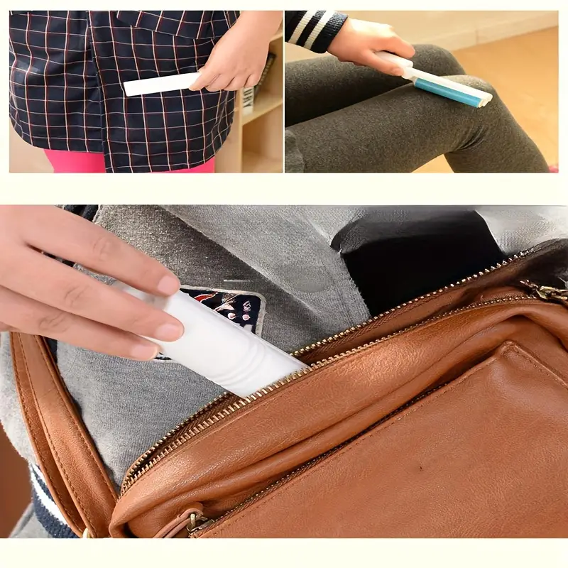 (Pack of 3) Mini Pocket Compact and Portable Lint Roller with Washable Refill - Image 11