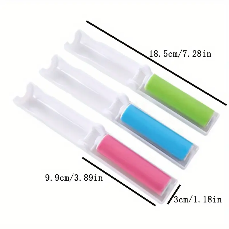 (Pack of 3) Mini Pocket Compact and Portable Lint Roller with Washable Refill - Image 4