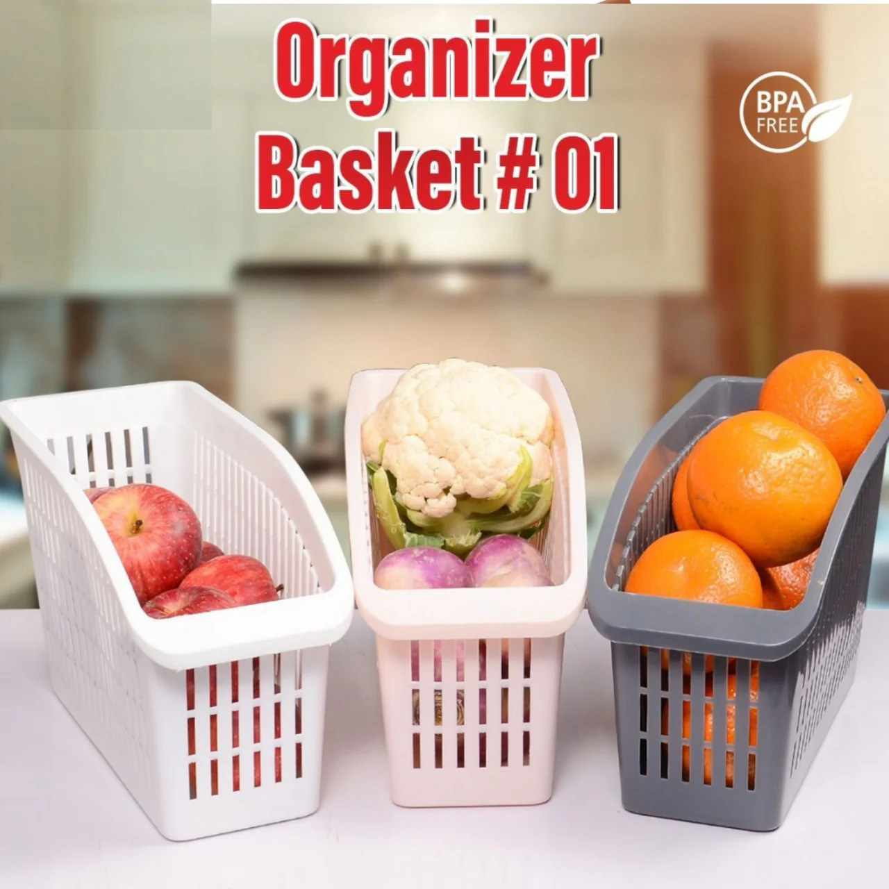(Pack Of 3) Multipurpose Fruits and Vegetables Basket Organize, Store, And Declutter Your Kitchen - Image 5
