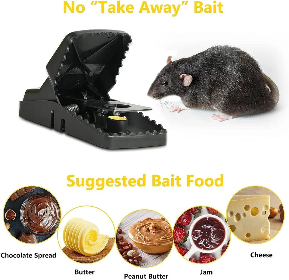 (Pack of 3) Plastic Mouse Trap Kill Fast Mice Rat Trap Reusable Mouse Snap Catcher for Home and Outdoor Use - Image 6