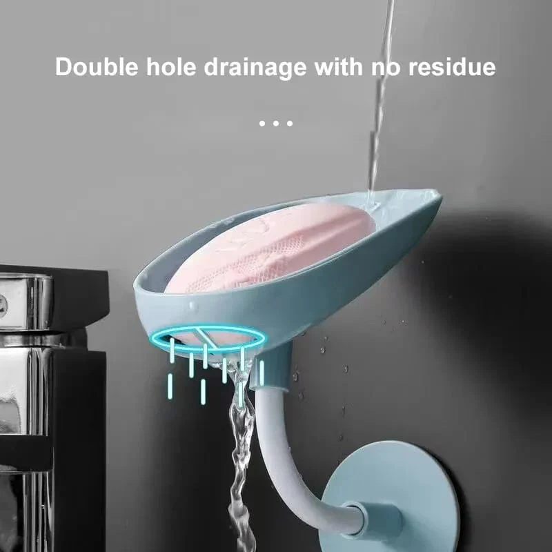 Pack of 3 Travel Soapbox Adjustable Soap Dish Creative Draining Wall Hanging Non-slip Soap Box Suitable For Kitchen Bath Free Punch Soapbox 3 Pcs - Image 2