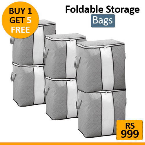 Pack of 6 Foldable Storage Bags - Image 3