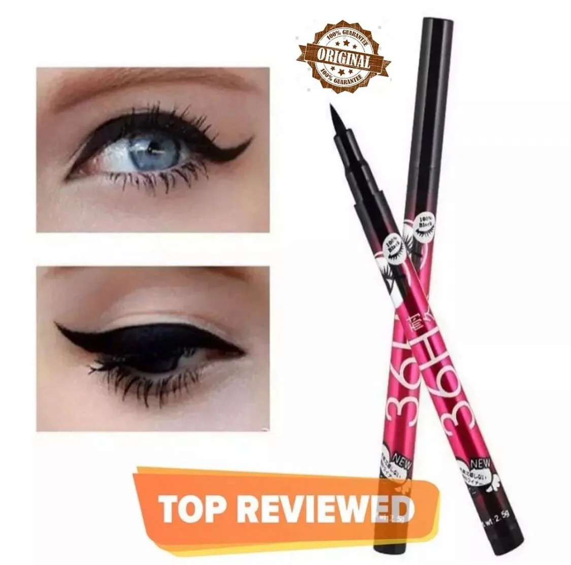 Pack of 6 - HudaBeautyEye Shadow + 3 Eyebrow Razors + 5 in 1 Lipstic + 36 H Marker Liner - Image 5