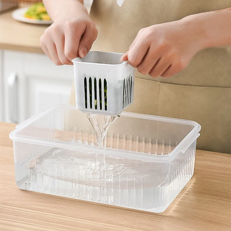 Plastic Rectangular Freeze Storage Containers with 6 Compartments For Kitchen and Outdoor - Image 5