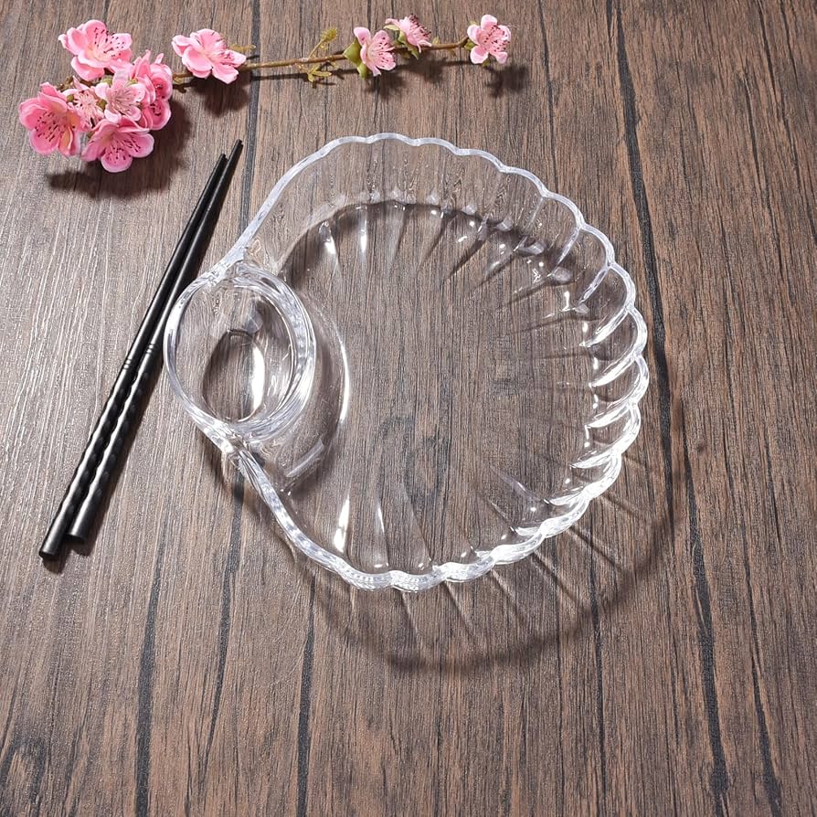 Plastic Shell Dumpling Plate – Salad & Snack Serving Bowl (Pack of 3) - Image 3
