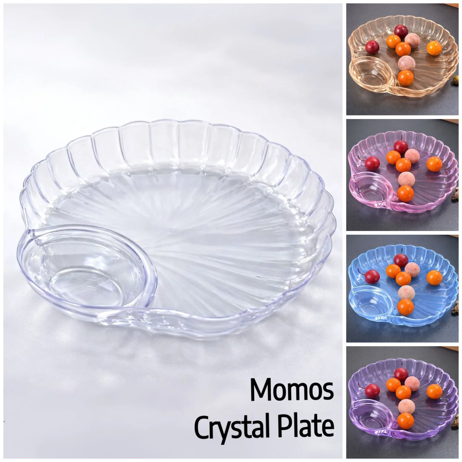 Plastic Shell Dumpling Plate – Salad & Snack Serving Bowl (Pack of 3) - Image 5
