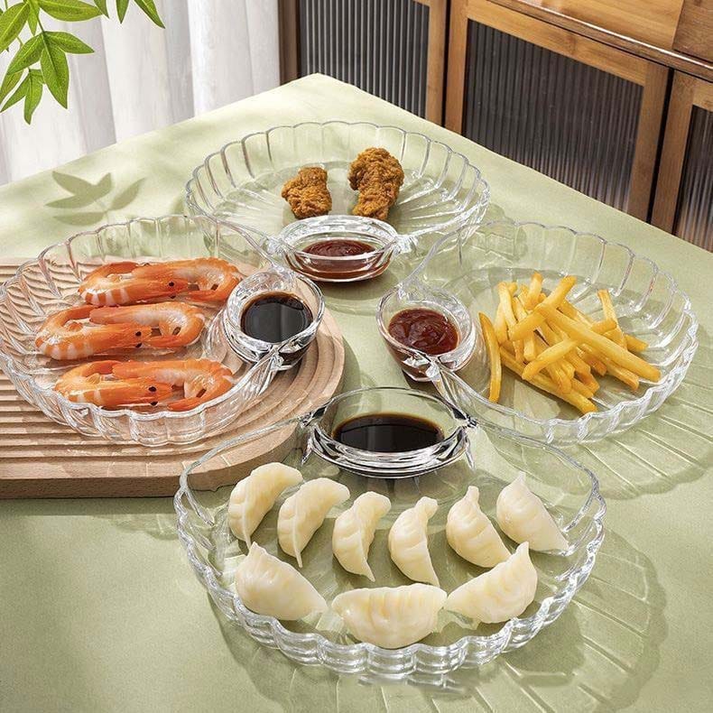 Plastic Shell Dumpling Plate – Salad & Snack Serving Bowl (Pack of 3) - Image 6