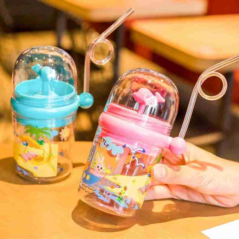 Whale Spray Water Bottle with Straw and Cup For Baby Feeding and Drinking - Image 4