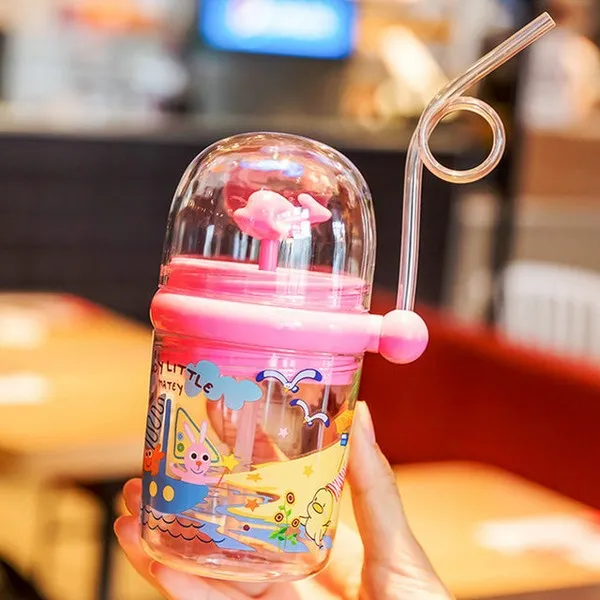Whale Spray Water Bottle with Straw and Cup For Baby Feeding and Drinking - Image 5