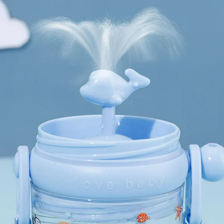 Whale Spray Water Bottle with Straw and Cup For Baby Feeding and Drinking - Image 8