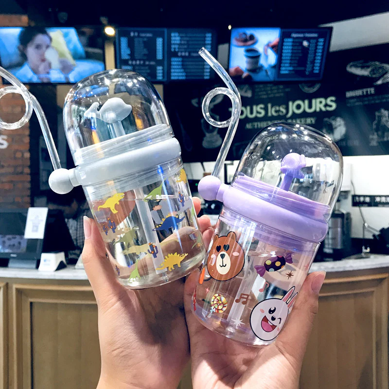 Whale Spray Water Bottle with Straw and Cup For Baby Feeding and Drinking - Image 9
