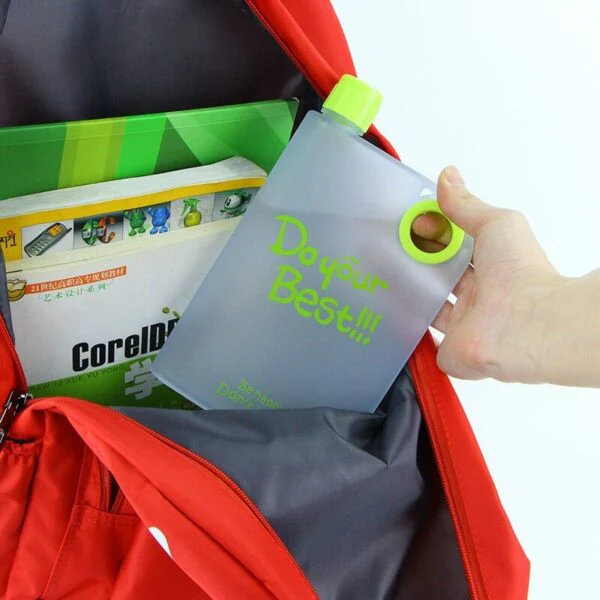 Portable Water Bottle in Notebook Design - Image 2