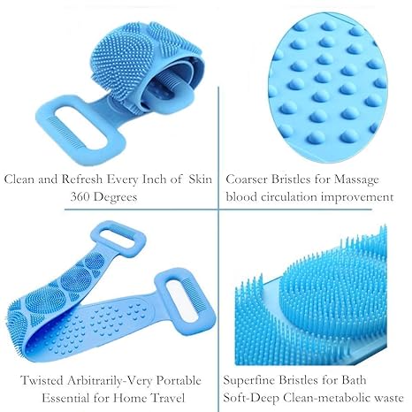 Premium Quality Silicon Double Sided Bath Scrubber Belt - Image 5