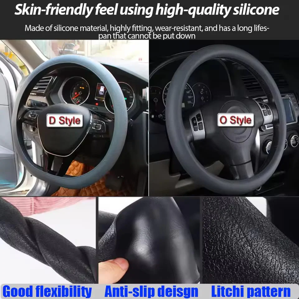 Premium Silicone Steering Wheel Cover – Anti-Slip, Heat Resistant & Comfortable Grip