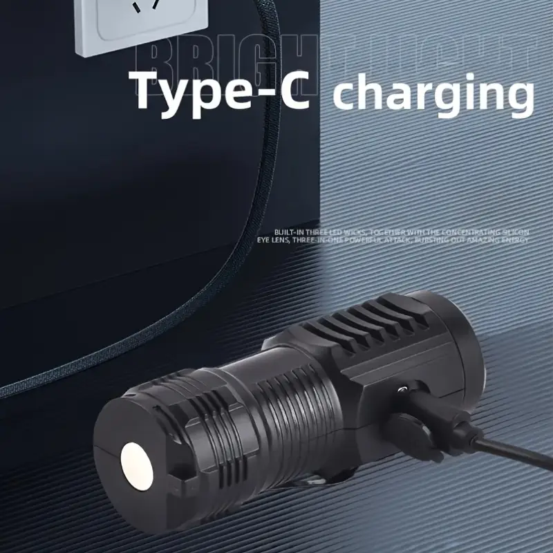 Rechargeable 3 Led Mini Flashlight Emergency Touch Light with Out Magnetic - Image 6