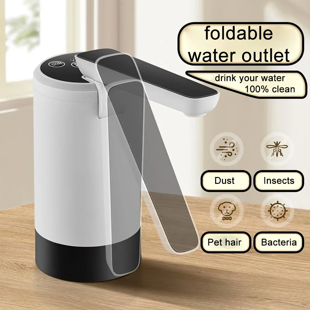 Rechargeable Water Dispenser Pump Foldable Desktop Automatic Drinking Water Machine with USB Charging for Home, Office, Travel, Camping - Image 3