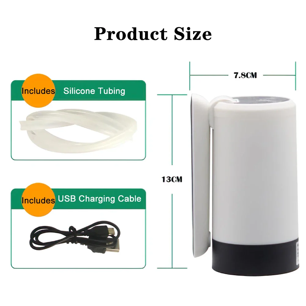 Rechargeable Water Dispenser Pump Foldable Desktop Automatic Drinking Water Machine with USB Charging for Home, Office, Travel, Camping - Image 7