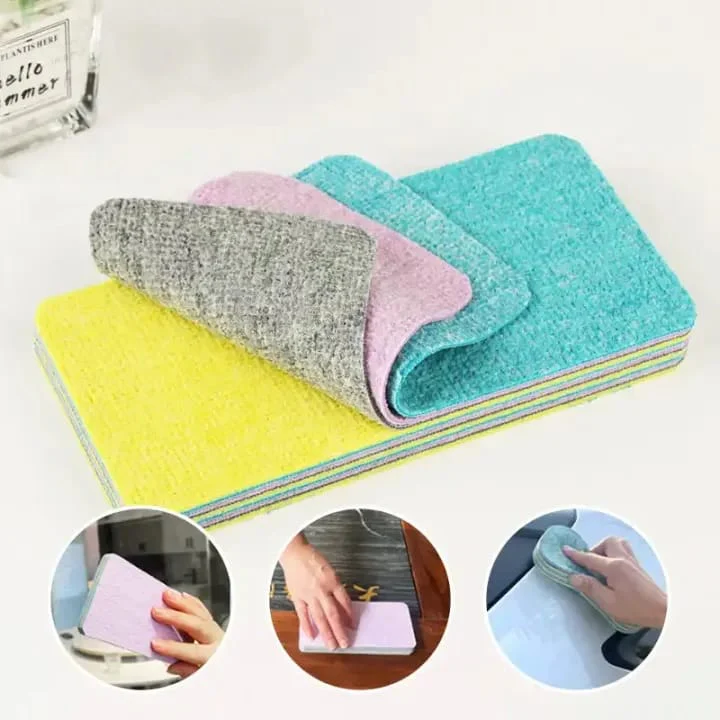 Set Of 3 Cartoon Compressed Kitchen Sponge β Double Sided Dish & Pot Cleaning Wipe - Image 2