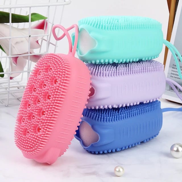 Silicone Body Scrubber Shower Exfoliating Sponge Bubble Bath Brush Massager Skin Cleaner with Box For Home and Outdoor Use - Image 3