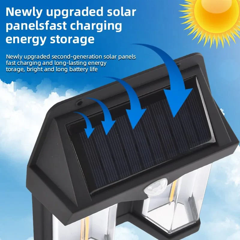 Dual Solar Motion Sensor Light Waterproof IP65 with Remote for Outdoor Home Garden Wall Compound Entrance Automatic Lamp - Image 3