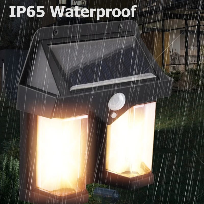 Dual Solar Motion Sensor Light Waterproof IP65 with Remote for Outdoor Home Garden Wall Compound Entrance Automatic Lamp - Image 5