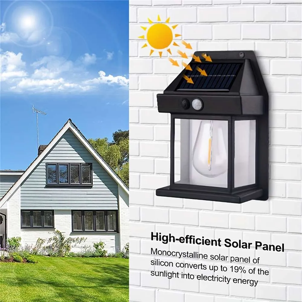 Solar Tungsten Wireless Outdoor Led Wall Light With Human Sensor Bulb Waterproof Garden Landscape Villa Courtyard Decor Night Light - Image 6