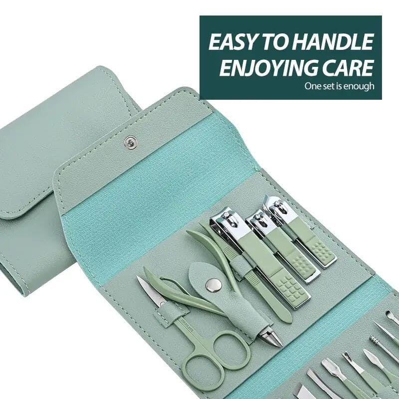 Stainless Steel Professional Manicure Pedicure Grooming Nail Clipper Kit Set For Women (16 Pcs) - Image 5