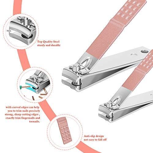 Stainless Steel Professional Manicure Pedicure Grooming Nail Clipper Kit Set For Women (16 Pcs) - Image 6