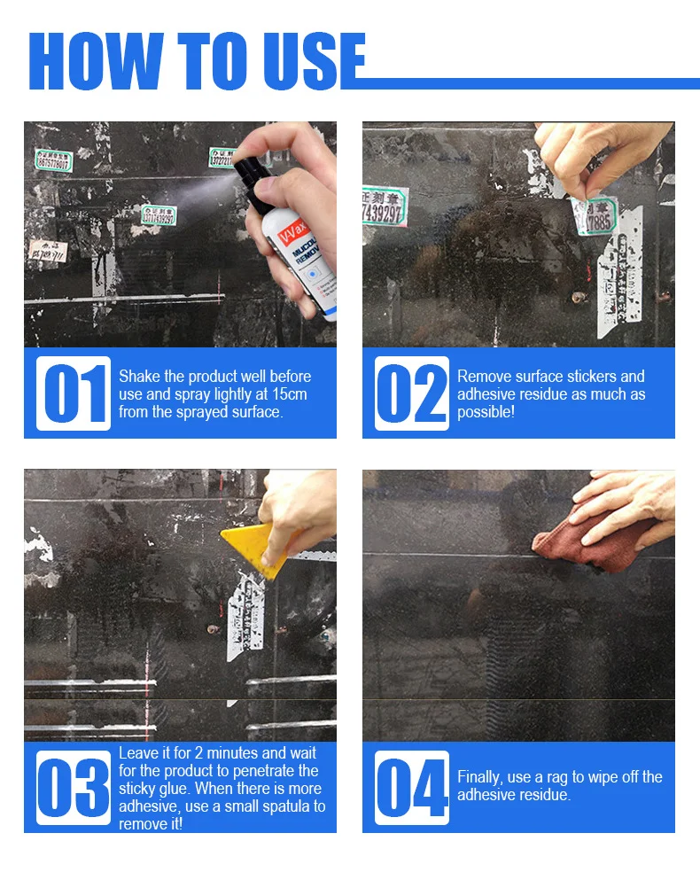 Sticker & Stain Remover Spray for Adhesive & Sticky Glue Residue Removal - Image 11
