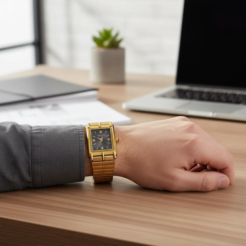 Swingstar Golden & Black Dial Man Watch - Image 2