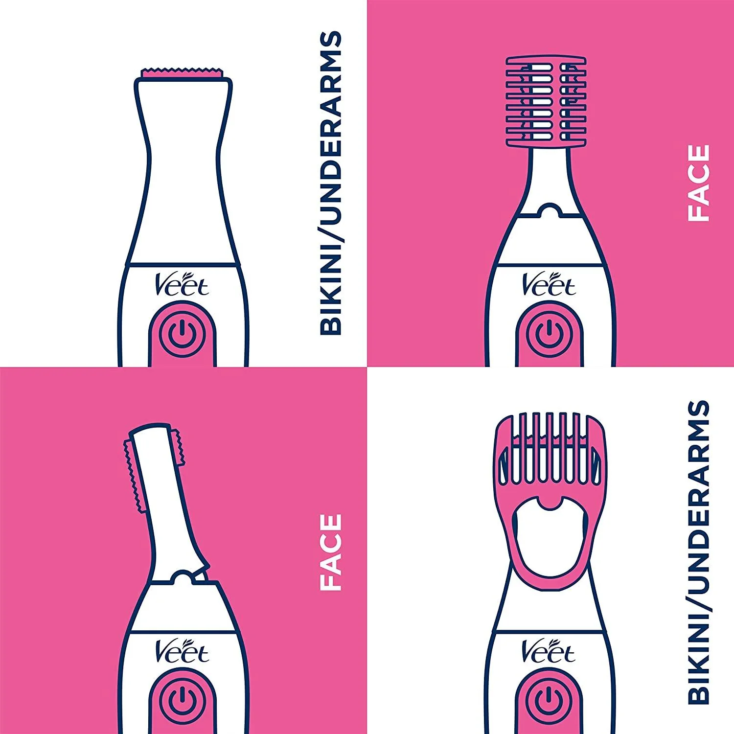 Veet Sensitive Precision Beauty Styler and Eyebrow Tools Trimmer For Women - Image 8