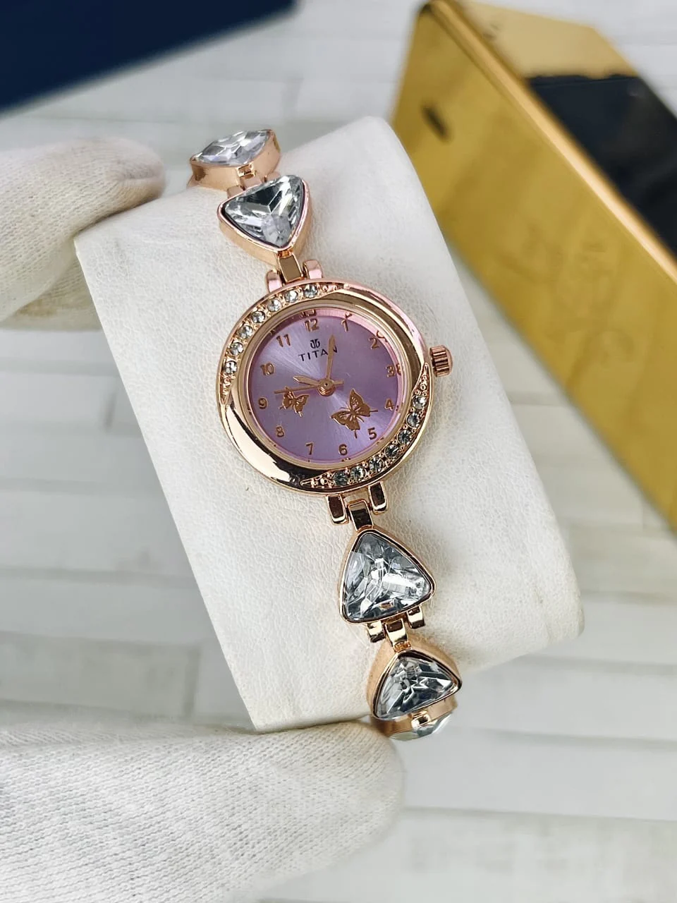 Women’s Titn Butterfly Diamond Watch (Random Color Combo) - Image 8
